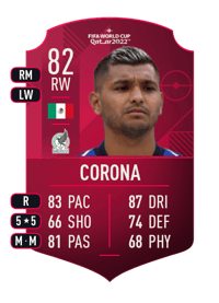 Jesús Corona World Cup Player 82 OVR