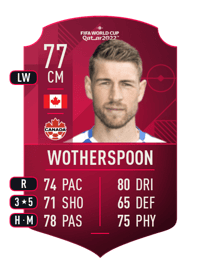 David Wotherspoon World Cup Player 77 OVR