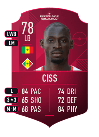 Saliou Ciss World Cup Player 78 OVR