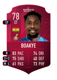 Richmond Boakye World Cup Player 78 OVR