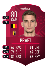 Dennis Praet World Cup Player 80 OVR