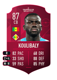 Kalidou Koulibaly World Cup Player 87 OVR