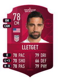 Sebastian Lletget World Cup Player 78 OVR