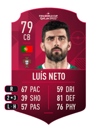 Luís Neto World Cup Player 79 OVR