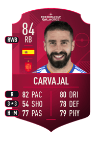 Carvajal World Cup Player 84 OVR