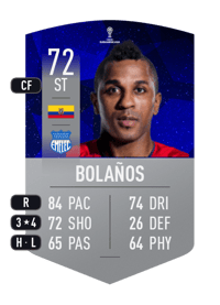 Miler Bolaños CONMEBOL SUDAMERICANA 72 OVR