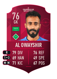 Abdullah Al Owayshir World Cup Player 76 OVR