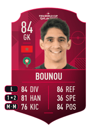 Yassine Bounou World Cup Player 84 OVR