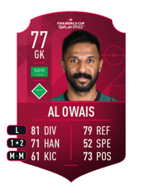 Mohammed Al Owais World Cup Player 77 OVR