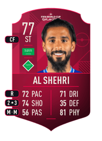 Saleh Al Shehri World Cup Player 77 OVR