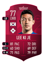 Lee Ki Je World Cup Player 77 OVR