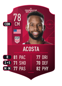 Kellyn Acosta World Cup Player 78 OVR