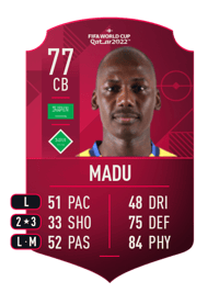 Abdullah Madu World Cup Player 77 OVR