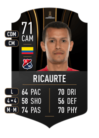 Andrés Ricaurte CONMEBOL LIBERTADORES 71 OVR