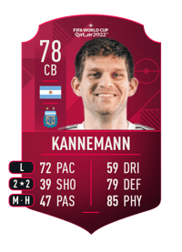 Walter Kannemann World Cup Player 78 OVR
