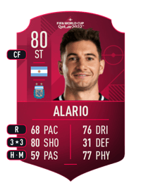 Lucas Alario World Cup Player 80 OVR