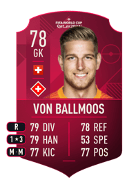 David von Ballmoos World Cup Player 78 OVR