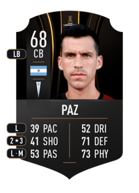 Nehuén Paz CONMEBOL LIBERTADORES 68 OVR
