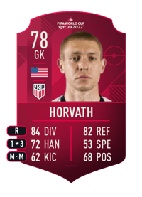 Ethan Horvath World Cup Player 78 OVR