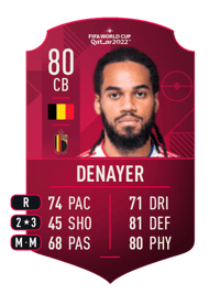Jason Denayer World Cup Player 80 OVR