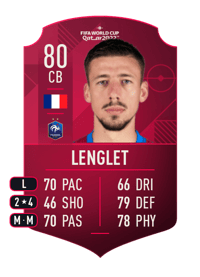 Clément Lenglet World Cup Player 80 OVR