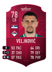Miloš Veljković World Cup Player 78 OVR