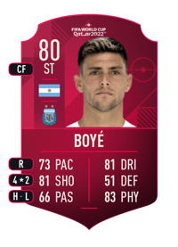 Lucas Boyé World Cup Player 80 OVR
