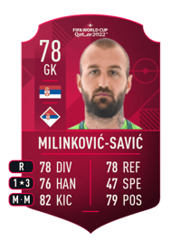 Vanja Milinković-Savić World Cup Player 78 OVR