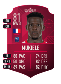 Nordi Mukiele World Cup Player 81 OVR