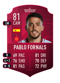 Pablo Fornals World Cup Player 81 OVR