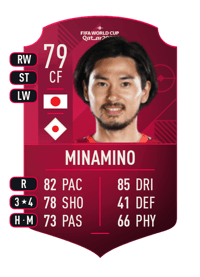 Takumi Minamino World Cup Player 79 OVR