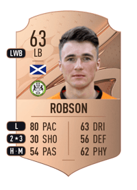 Jamie Robson Rare 63 OVR