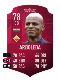Robert Arboleda World Cup Player 78 OVR