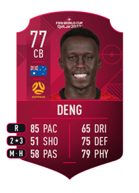 Thomas Deng World Cup Player 77 OVR