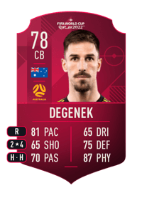Miloš Degenek World Cup Player 78 OVR