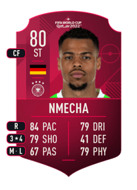 Lukas Nmecha World Cup Player 80 OVR