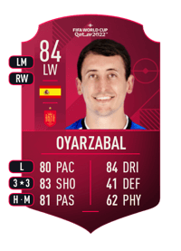 Oyarzabal World Cup Player 84 OVR