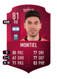 Gonzalo Montiel World Cup Player 81 OVR