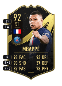 Kylian Mbappé Team of the Week 92 OVR