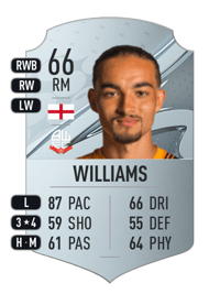 Randell Williams Rare 66 OVR