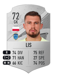 Mateusz Lis Rare 72 OVR
