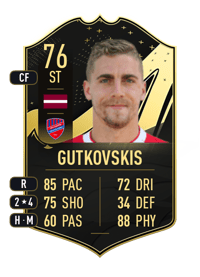 Vladislavs Gutkovskis Team of the Week 76 OVR