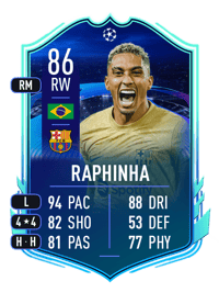 Raphinha UCL Road to the Knockouts 86 OVR