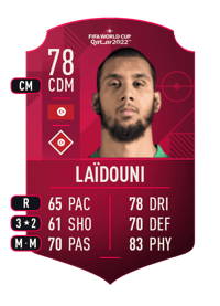 Aïssa Laïdouni World Cup Player 78 OVR