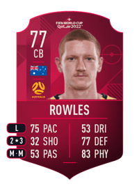 Kye Rowles World Cup Player 77 OVR