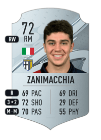 Luca Zanimacchia Rare 72 OVR
