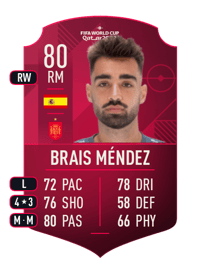 Brais Méndez World Cup Player 80 OVR