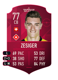 Cédric Zesiger World Cup Player 77 OVR