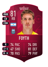 Juan Foyth World Cup Player 81 OVR
