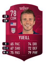 Jackson Yueill World Cup Player 78 OVR